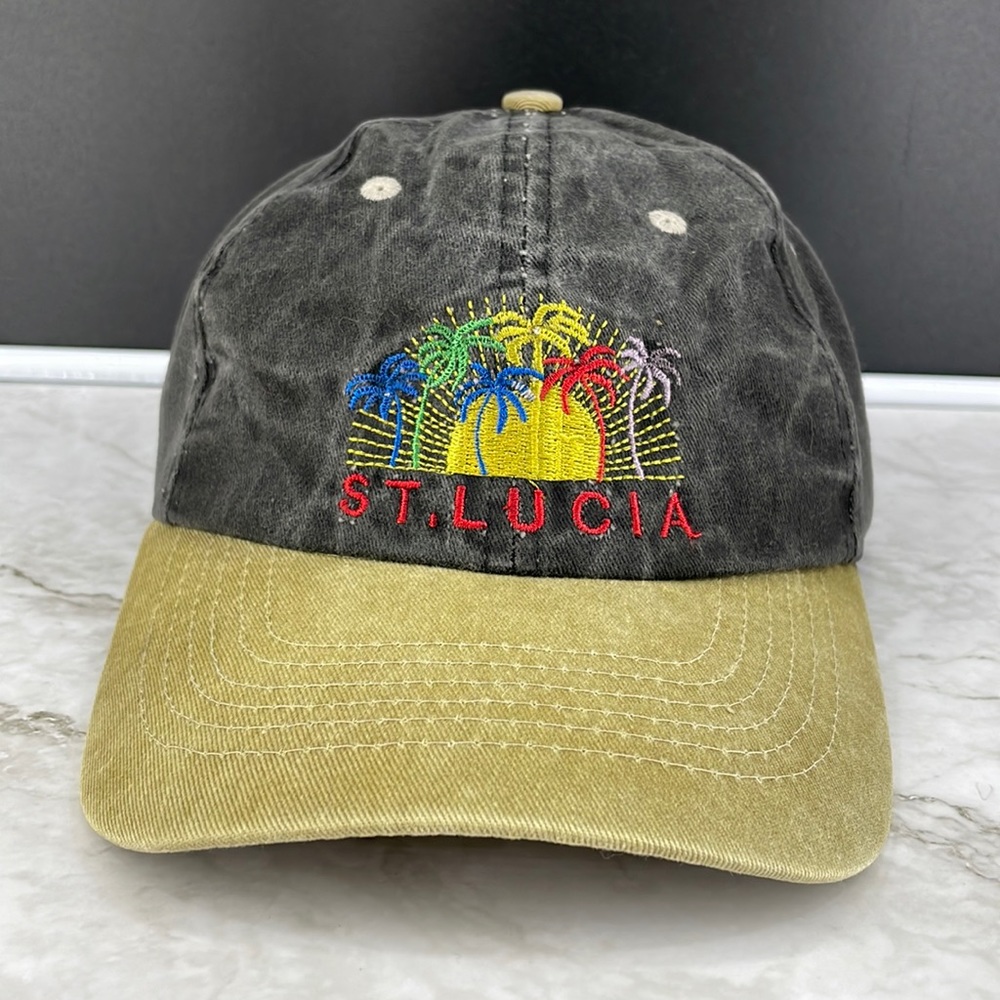 St Lucia Golf Hat OS distressed.